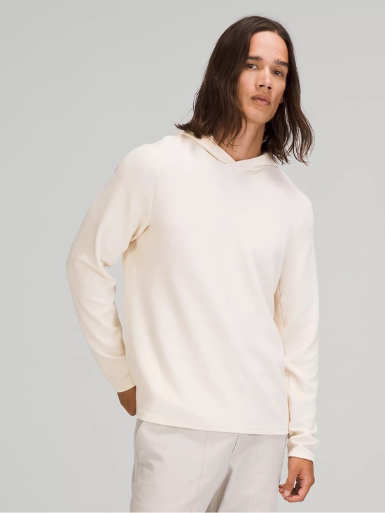 lululemon athletica Tops - Lululemon Shift Stitch Hoodie in Heathered White Opal